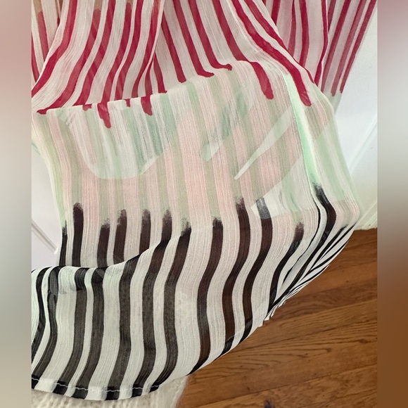 Alice + Olivia striped multi-color pink/black ‘Zuri’ midi/maxi dress - size M - Picture 6 of 10